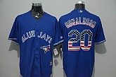 Toronto Blue Jays #20 Josh Donaldson Blue USA Flag Fashion Stitched MLB Jersey,baseball caps,new era cap wholesale,wholesale hats